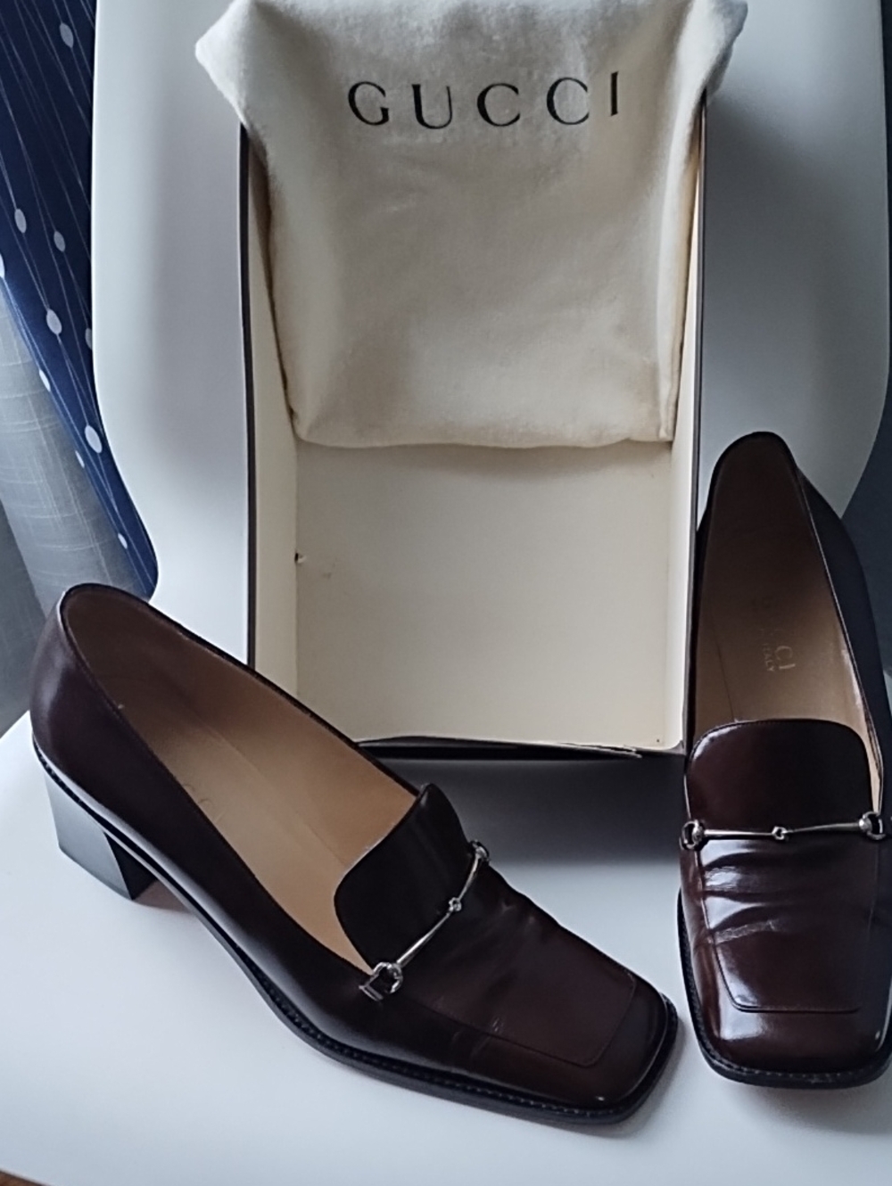 Gucci Brown Leather Women’s Horsebit Loafers